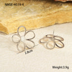 One Size / Steel Flower Earrings