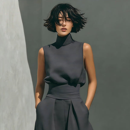 Elegant Women Simple Cotton Linen Jumpsuit