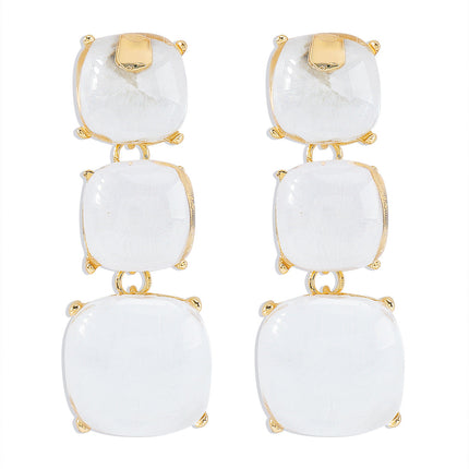 Ornament Personality Magazine Alloy Rhinestone Necklace Earrings for Women
