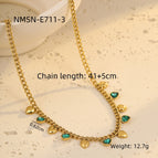 One Size / Love Green Zircon Necklace
