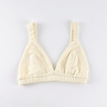 Spaghetti Strap Knitted Pajamas Set Two Piece Casual Sleepwear