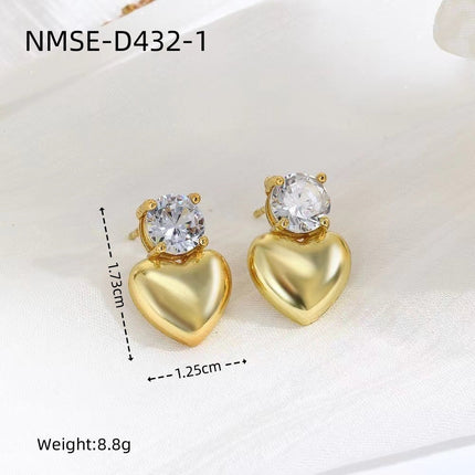 Arrival Marine Elements Starfish Titanium Steel Earrings Fashionable All Match High Grade Non Fading Love Heart Shaped Ring