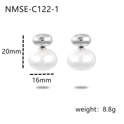 Pearl Stainless Steel Earrings Special Interest All Matching Titanium Steel Women Accessories
