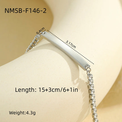 Diamond Necklace DIY Laser Sculpture Stainless Steel Necklace Plated 18K Real Gold Hand Jewelry