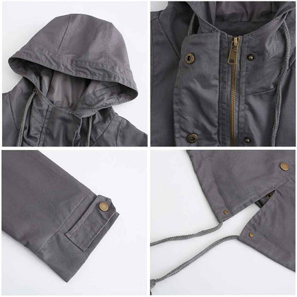 Plus Size Loose Solid Color Women's Jackets