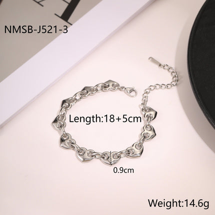 Autumn Love Pig Nose Button Bracelet Women Affordable Luxury Stainless Steel Bracelet Titanium Steel Hand Jewelry