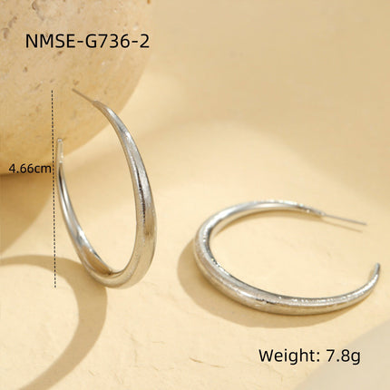 Personalized Earrings Niche Design Stainless Steel Studs Earrings Retro Elegant Earrings Advanced All Matching