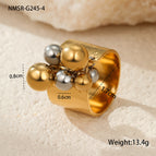 One Size / NMSR-G245-4 Wide Brim Ball Ring