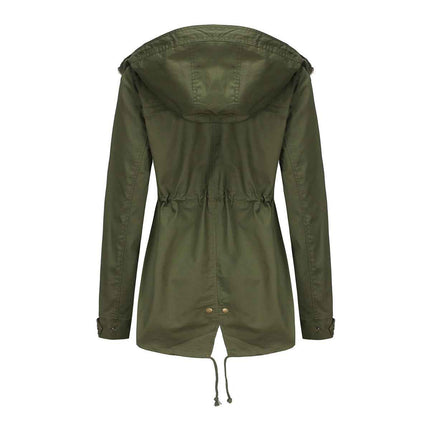 Plus Size Loose Solid Color Women's Jackets