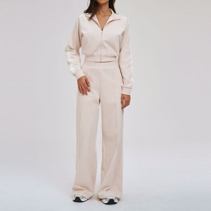 Contrast Color Sweatshirt Suit Loose Casual Comfortable All Match Outdoor Biking Mountain Climbing Sports Two Piece Sets