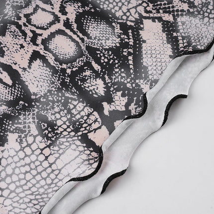 Goth Print Two Piece Lace Bottoms Set