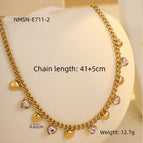 One Size / Love Pink Zircon Necklace