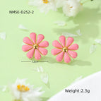 One Size / NMSE-D252-2 Pink Small Earrings