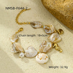 One Size / NMSB-F644-2 White Seahorse Bracelet