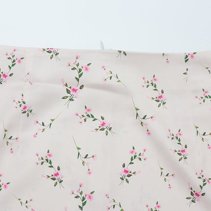 Elegant Long Sleeve Floral Mid Length Skirt Set