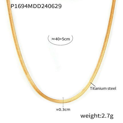 Maillard Simple Grace Personality M Bead Chain Ornament Irregular Asymmetric round Brand Tigereye Embellished Titanium Steel Necklace