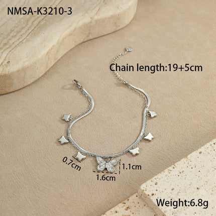 Summer Ocean Stainless Steel Anklets Starfish Shell Love Niche Exquisite Foot Ornaments