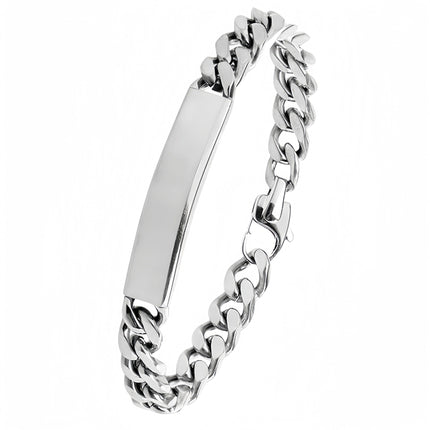 Vacuum Gold Plated Titanium Steel Bracelet Laser Laser Lettering DIY Trendy Stainless Steel Bracelet