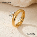 One Size / NMSR-G243-4 Water Drop Ring