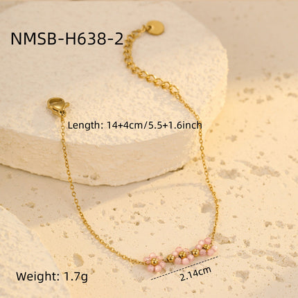 Bracelet Niche Colorful Floral Beaded Bracelet Ladies Ornament Light Luxury Ornament