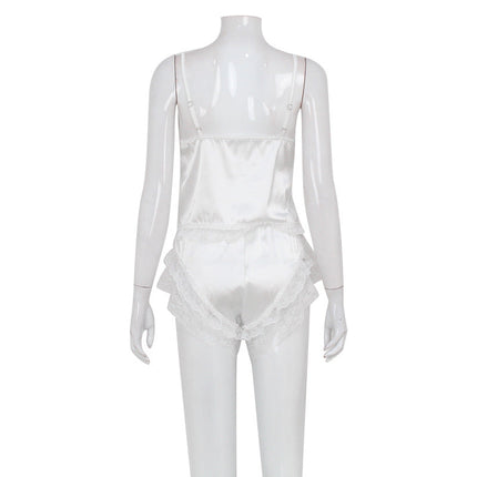 French Sling Pajamas Lace Sleepwear