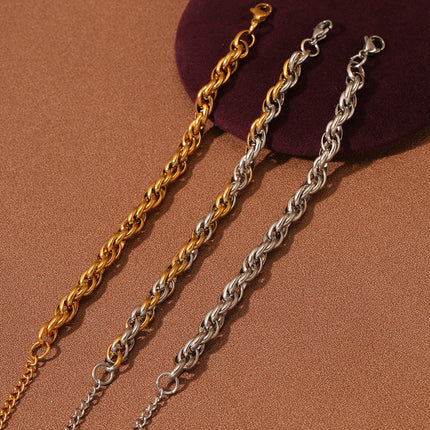 Arrival Metal Texture Titanium Steel Bracelet Niche Design 18K Real Gold High Grade Women Bracelet