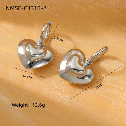 Simple Internet Celebrity Non Fading Lovely Titanium Steel Earrings 18K Gold Stainless Steel High Grade All Match Earrings