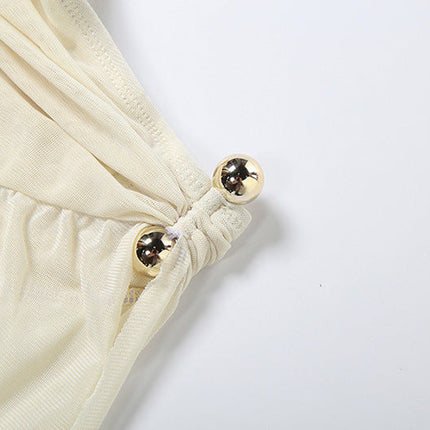 Halter Backless High Split Skirt Set