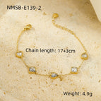 One Size / NMSB-E139-2 Gold White Diamond