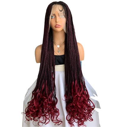 36" Box Braids Wave Full Lace Wig | African Dreadlocks Style