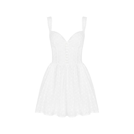 Dress Sexy V neck Lace Strap Dress Sexy White with Printed Pattern Sexy Women Clothing