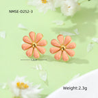 One Size / NMSE-D252-3 Flesh Color Small Earrings