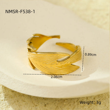 Stainless Steel Open Ring Multi Layer Geometric Abstract Hollow Out Cutout All Match Earrings Accessories