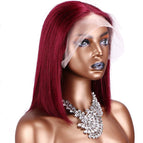 Real Hair 12inch 99j#（13*4）(Human hair 150%)