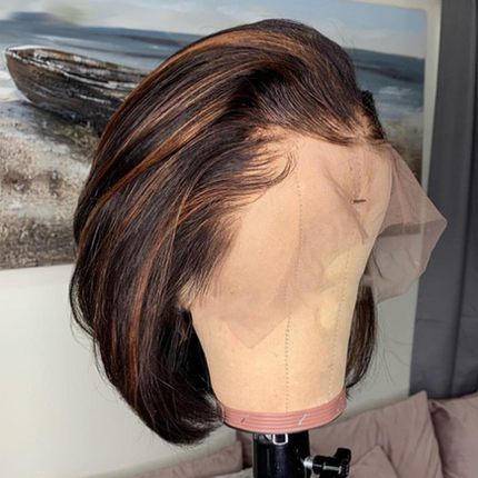 Sweet & Cute Brazilian Straight Bob Wig - Human Hair - Lace Front - Short & Fluffy