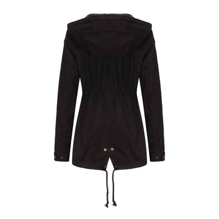 Plus Size Loose Solid Color Women's Jackets