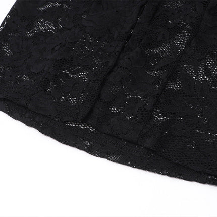 Lace Plush Long Sleeved Skirt Set