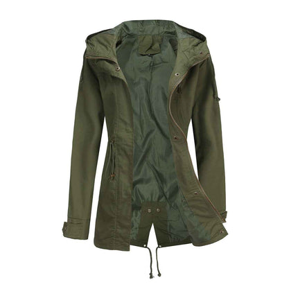 Plus Size Loose Solid Color Women's Jackets