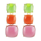One Size / Green Yellow Purple Earrings