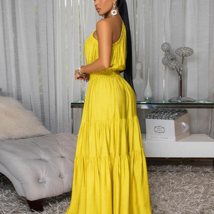Solid Color Vacation Dress