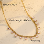 One Size / Water Drop Pink Zircon Necklace