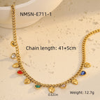 One Size / Heart Color Zircon Necklace