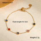One Size / NMSB-G3110-1 Gold Color Zirconium Bracelet
