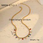 One Size / Water Drop Color Zircon Necklace