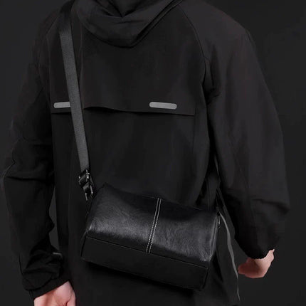Men's Small High-Grade Casual Messenger Bag | PU Leather Shoulder Bag (New Commuter All-Matching Crossbody)