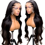 Front lace big wave black Synthetic wig (26inch about 420g high temperature wire)
