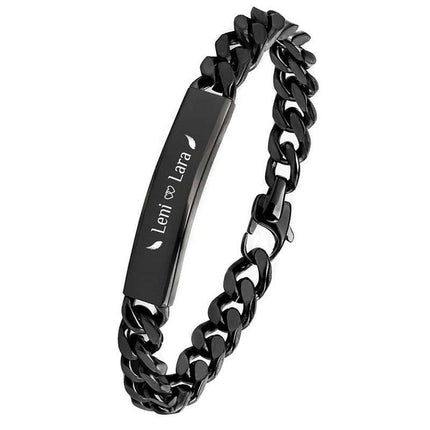 18K Vacuum Gold Plated Titanium Steel Bracelet Laser Laser Letter Graphic Number Stainless Steel Bracelet
