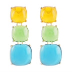 One Size / Yellow Green Blue Earrings