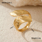 One Size / NMSR-G244-3 Wing Ring