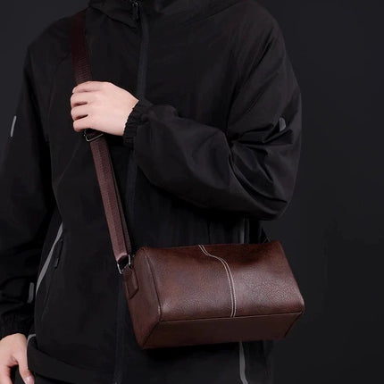 Men's Small High-Grade Casual Messenger Bag | PU Leather Shoulder Bag (New Commuter All-Matching Crossbody)